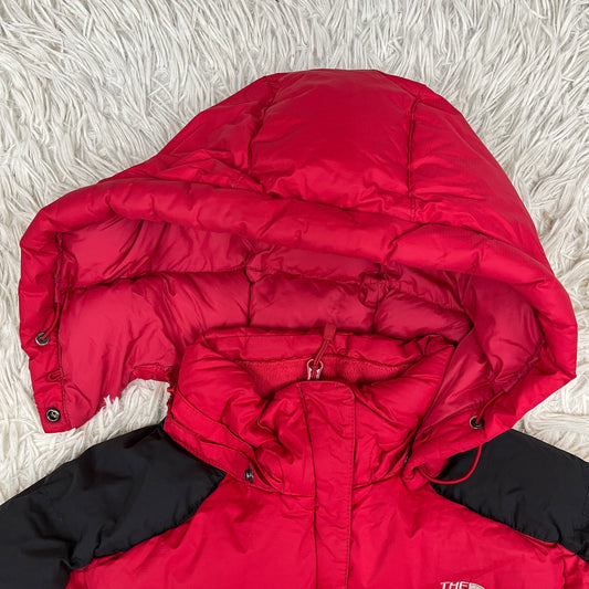 THE NORTH FACE(ザ・ノースフェイス)700フィル HYVENT ダウンジャケット レッド×ブラック レディースL(90)#44