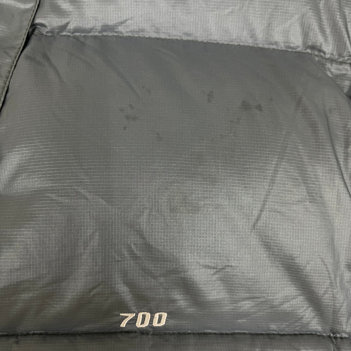 THE NORTH FACE ノースフェイス 700フィル ダウンベスト ブラック×グレー メンズXL(105)#62