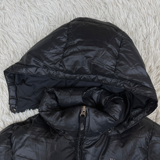 THE NORTH FACE ダウンジャケット 700フィル ブラック 85(S相当) フード取り外し可 ノースフェイス #78