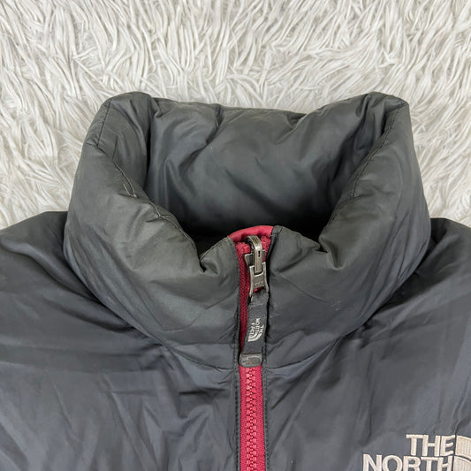 THE NORTH FACE ノースフェイス 700フィル ダウンジャケット Sサイズ(90) レッド×ブラック メンズ #90