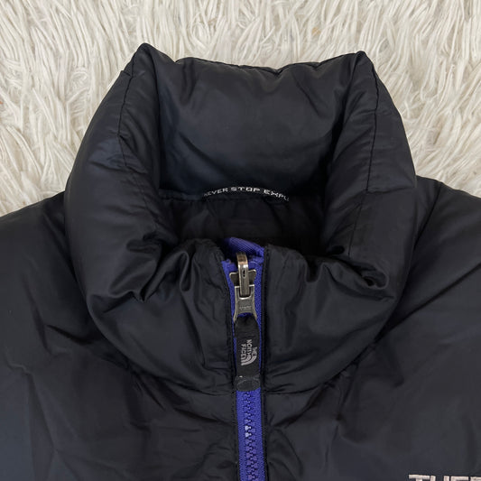 【THE NORTH FACE】 700フィル ヌプシ ダウンベスト 85 (XS) パープル×ブラック ノースフェイス グースダウン #120