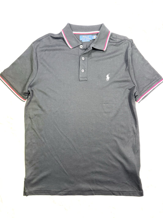 【POLO RALPH LAUREN】定番ポロシャツ カスタムスリムフィット ブラック M - 大人の魅力を引き出す一着!