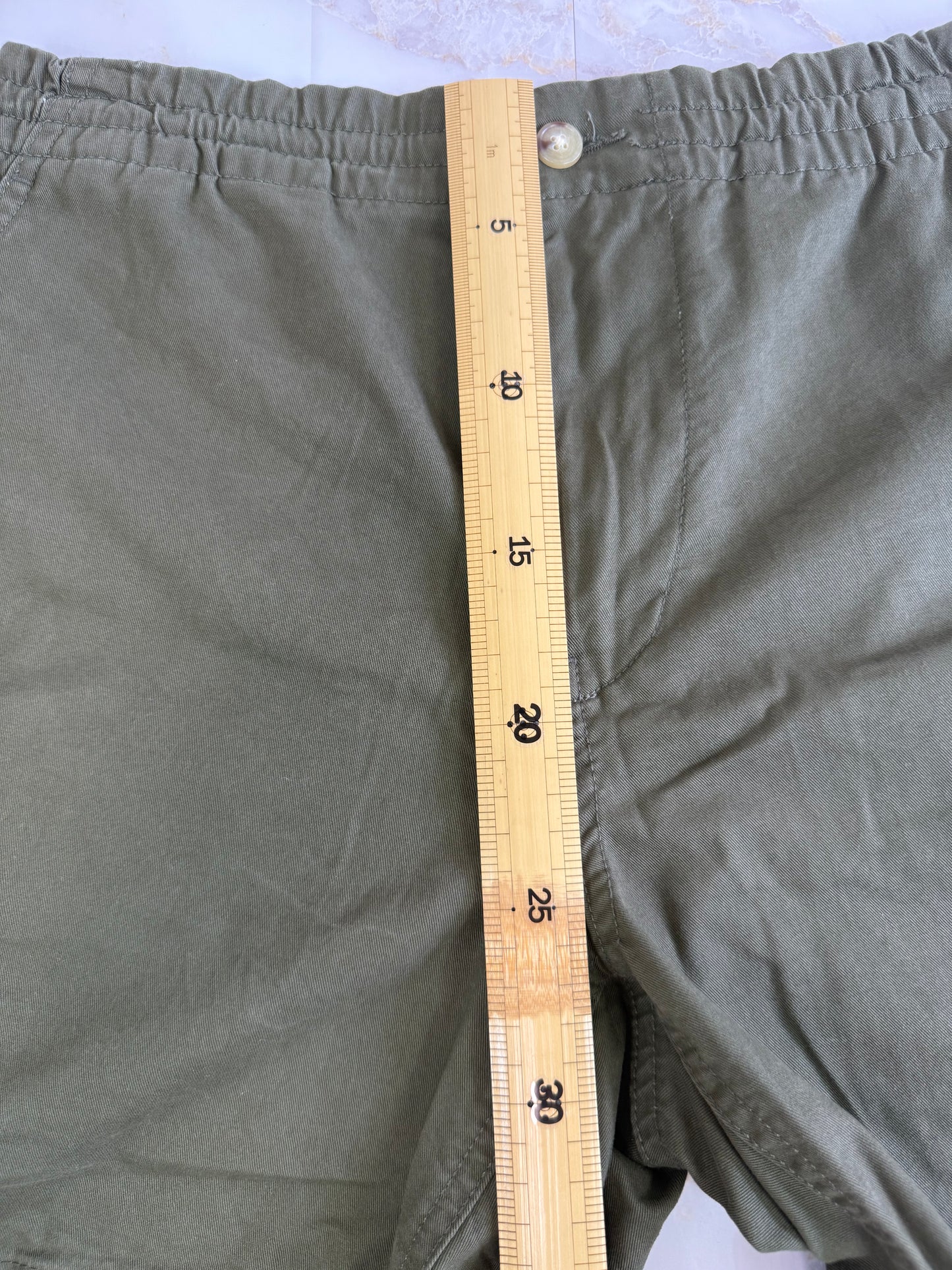 【POLO RALPH LAUREN】ポロ ラルフローレン メンズ ショートパンツ カーキ Mサイズ相当 コットン97% クラシックフィット 刺繍ロゴ入り