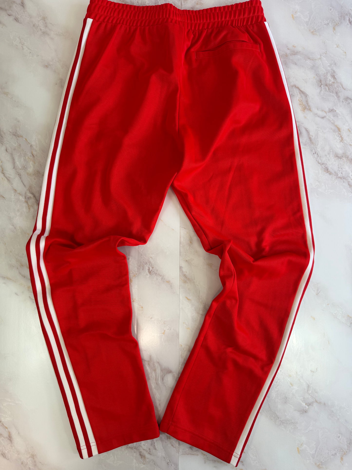 adidas Beckenbauer TP トラックパンツ レッド XLサイズ | 定番3本ライン×トレフォイルロゴ スポーツミックスに