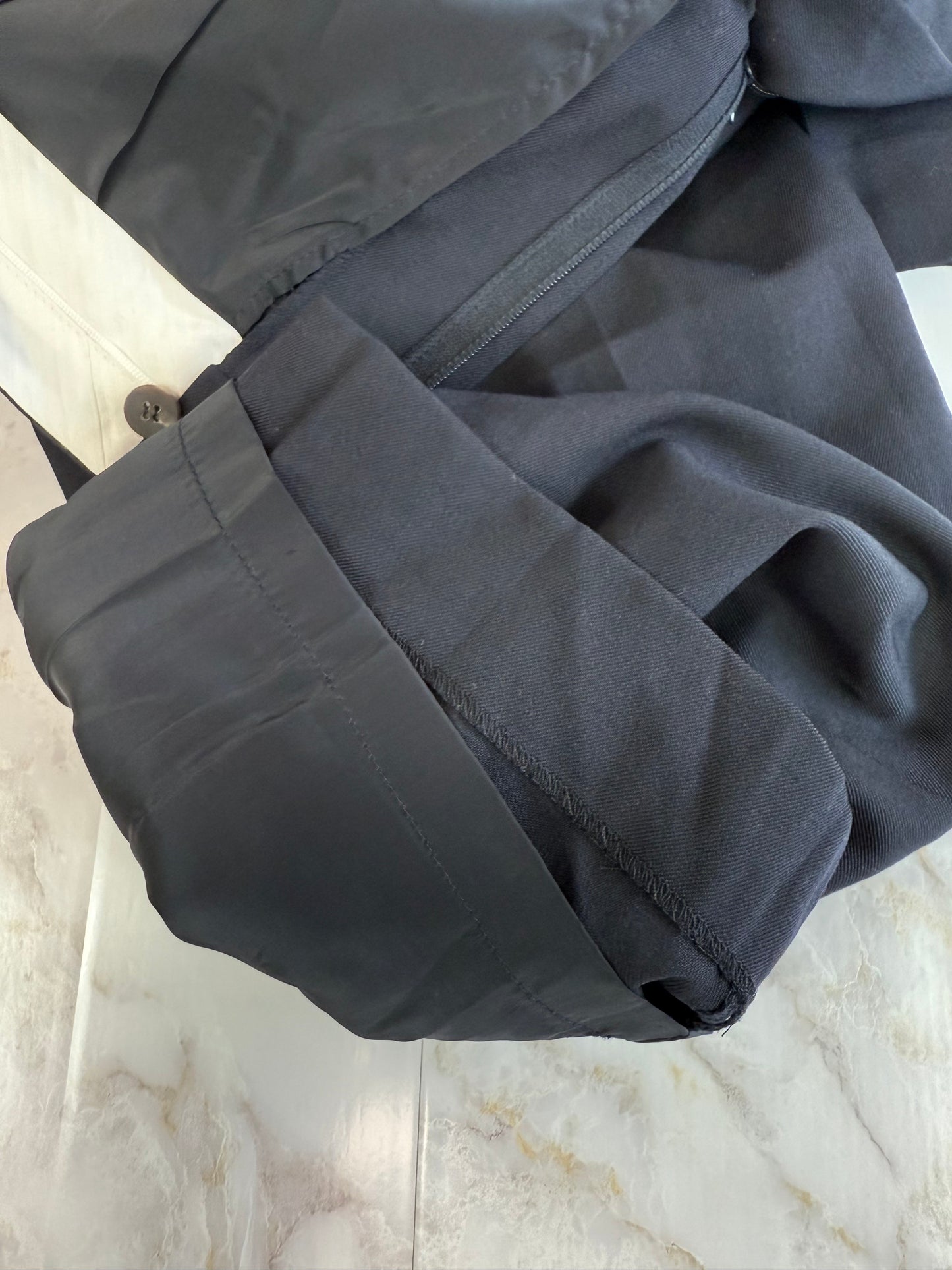 LANVIN COLLECTION ブラック スラックス パンツ 64サイズ ウール100% | 上品シルエット&裏地付き