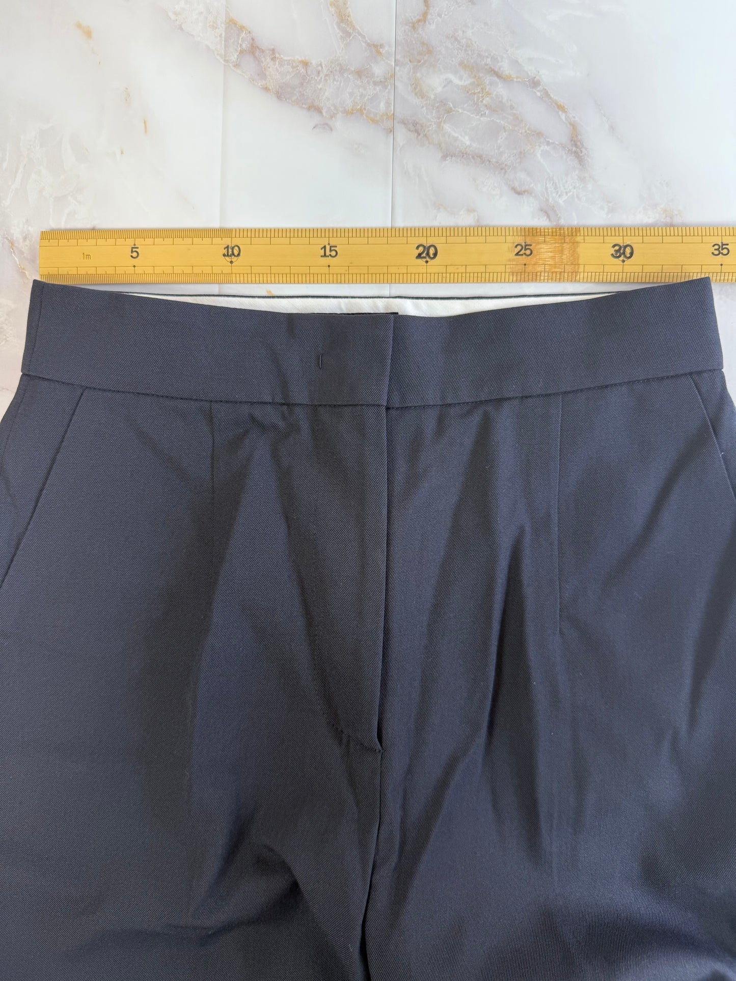 LANVIN COLLECTION ブラック スラックス パンツ 64サイズ ウール100% | 上品シルエット&裏地付き