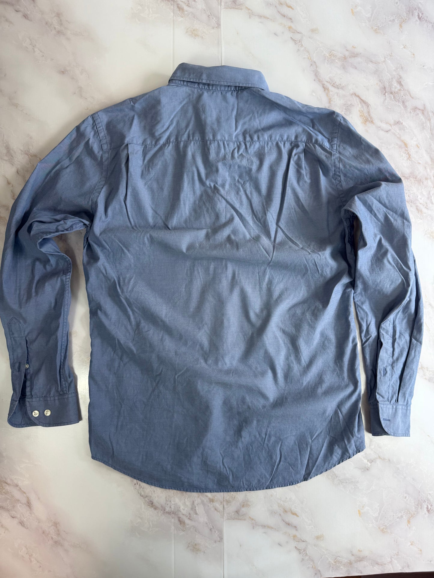 【LACOSTE】スリムフィット ボタンダウンシャツ FR40 (US15 3/4) | ラコステ ワンポイントロゴ メンズ 長袖シャツ | 上品ブルー