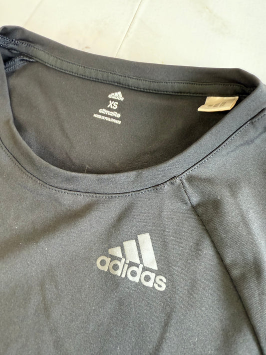 【adidas】climalite ブラック半袖Tシャツ XS レディース | 吸汗速乾・ストレッチ素材