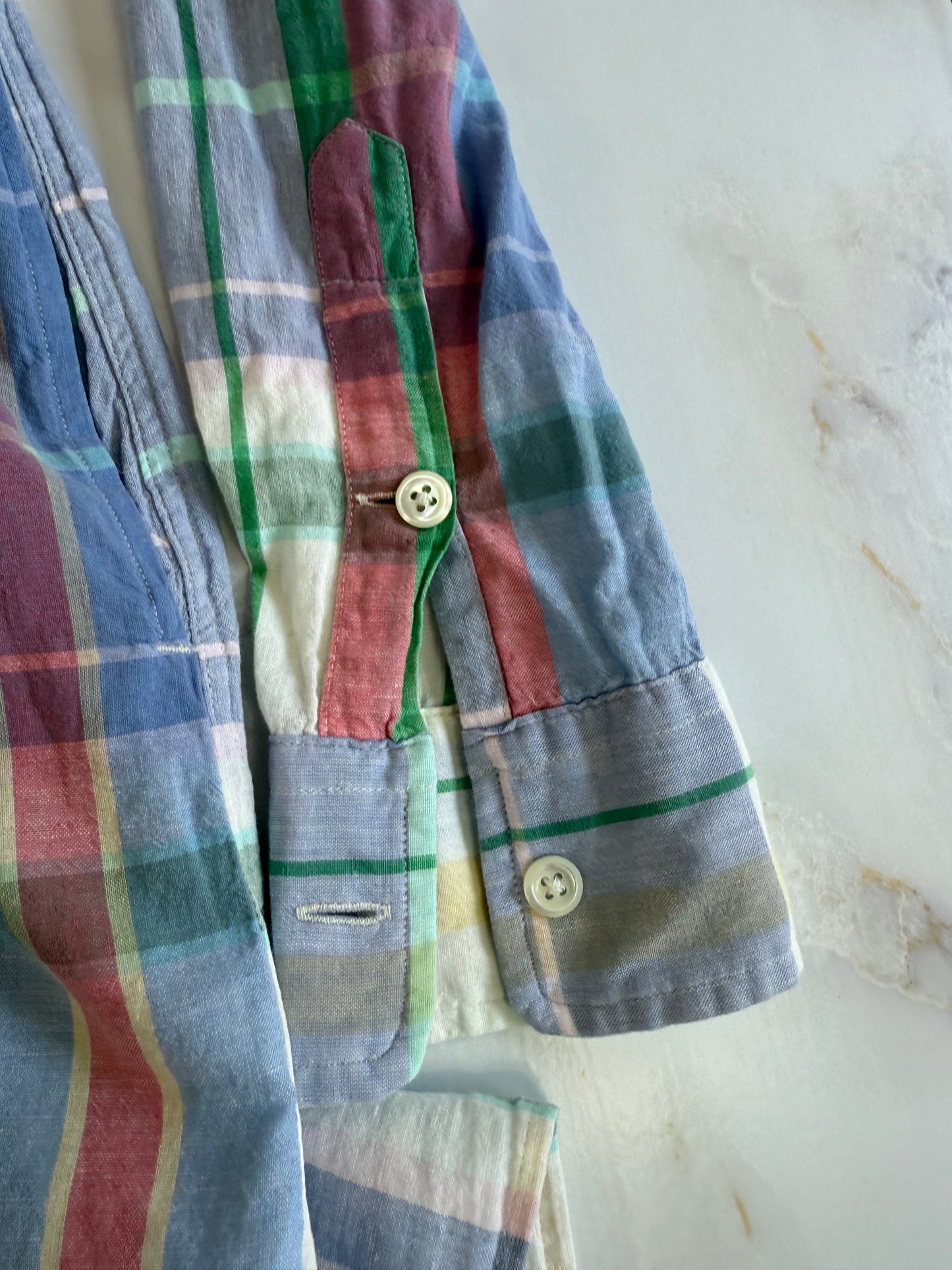 【POLO RALPH LAUREN】ポロ ラルフローレン マドラスチェック シャツワンピース ベルト付き 綿100% インド製 レディース Oサイズ