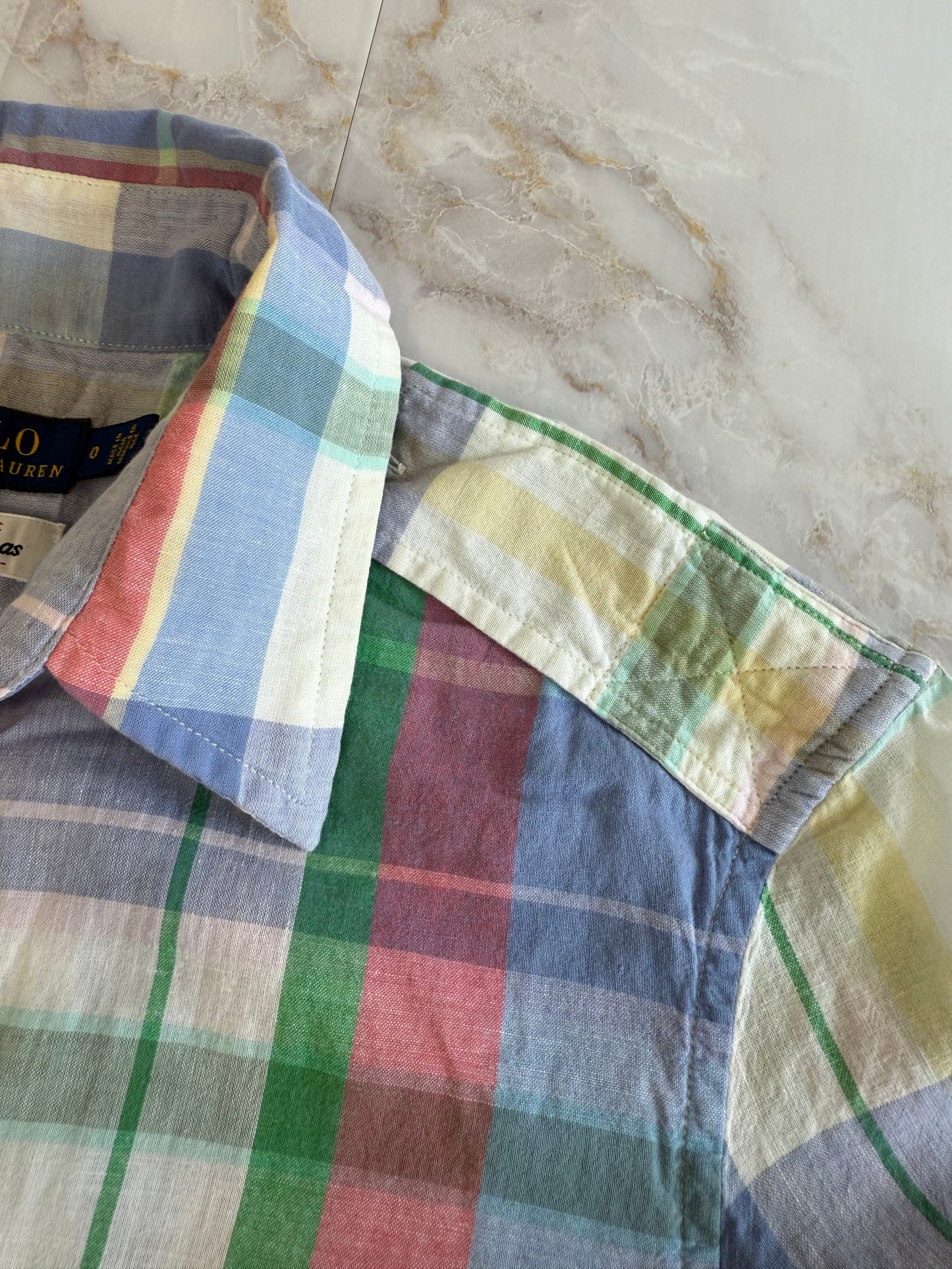 【POLO RALPH LAUREN】ポロ ラルフローレン マドラスチェック シャツワンピース ベルト付き 綿100% インド製 レディース Oサイズ
