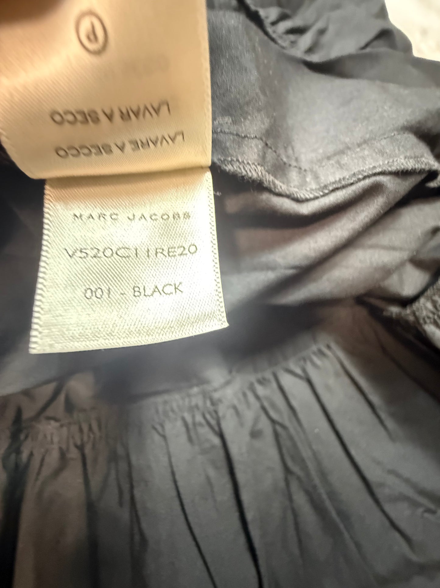 【MARC JACOBS】THE TENT DRESS テントドレス フリルスリーブ ブラック レディース Mサイズ