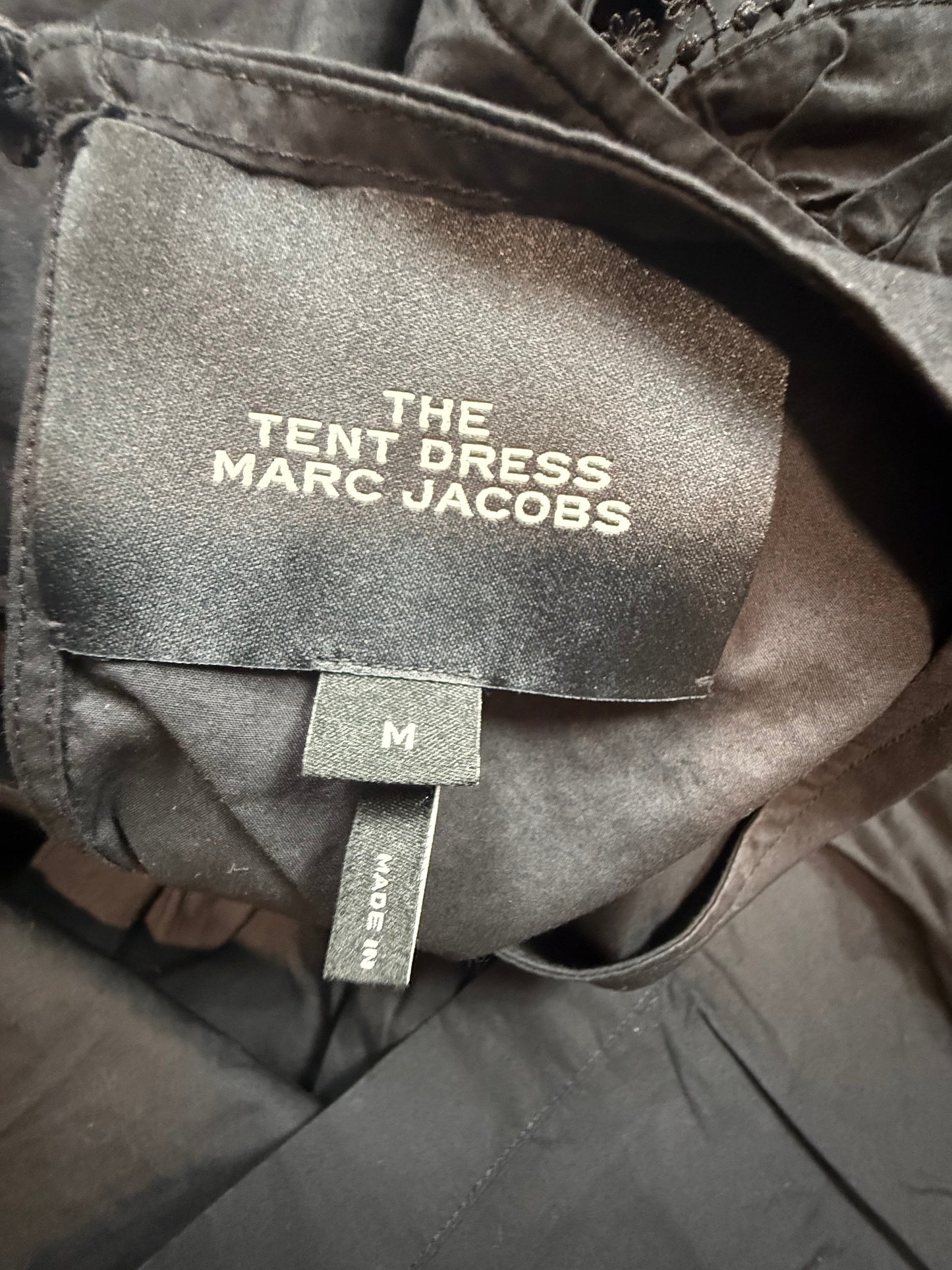 【MARC JACOBS】THE TENT DRESS テントドレス フリルスリーブ ブラック レディース Mサイズ