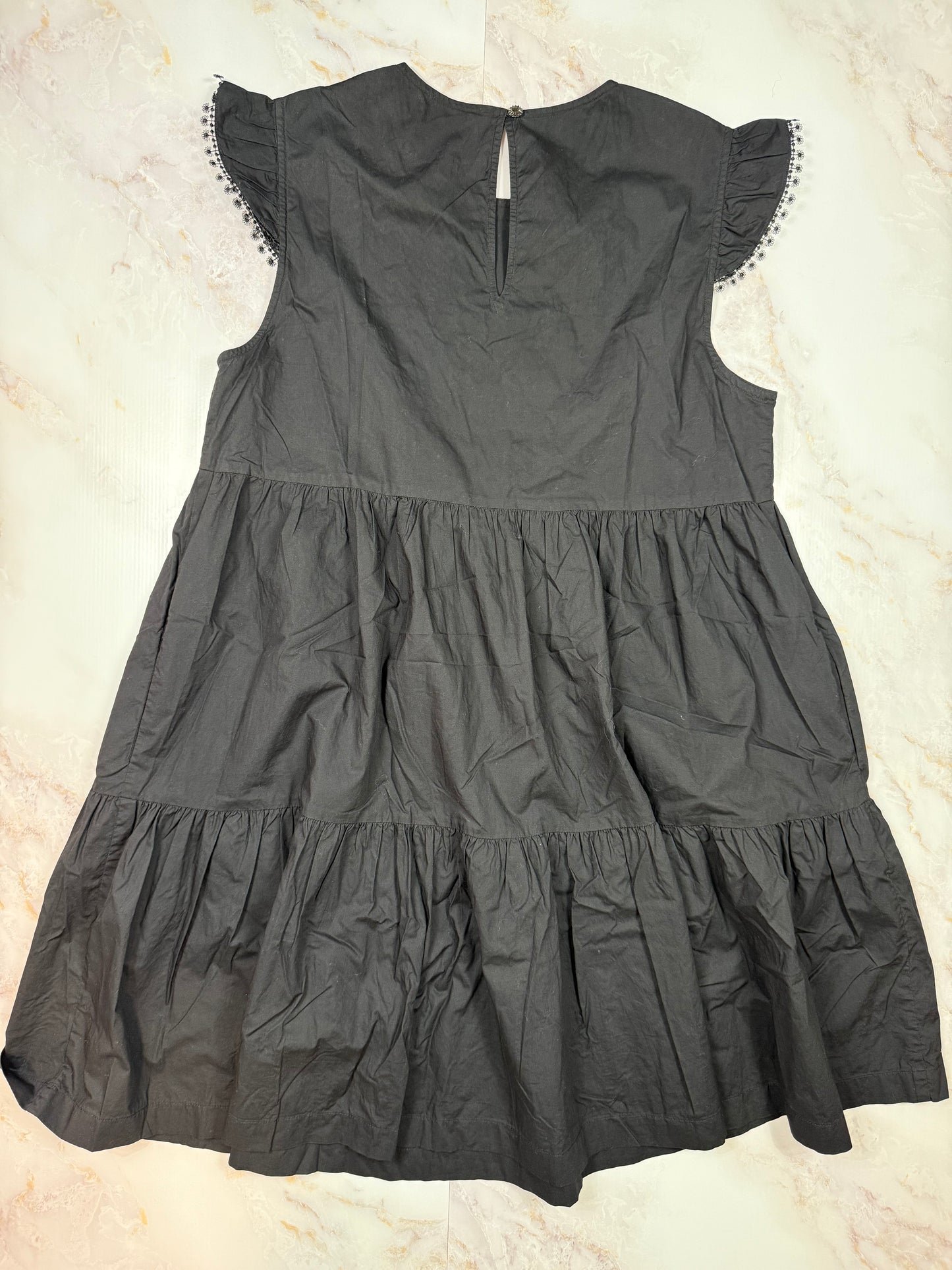 【MARC JACOBS】THE TENT DRESS テントドレス フリルスリーブ ブラック レディース Mサイズ