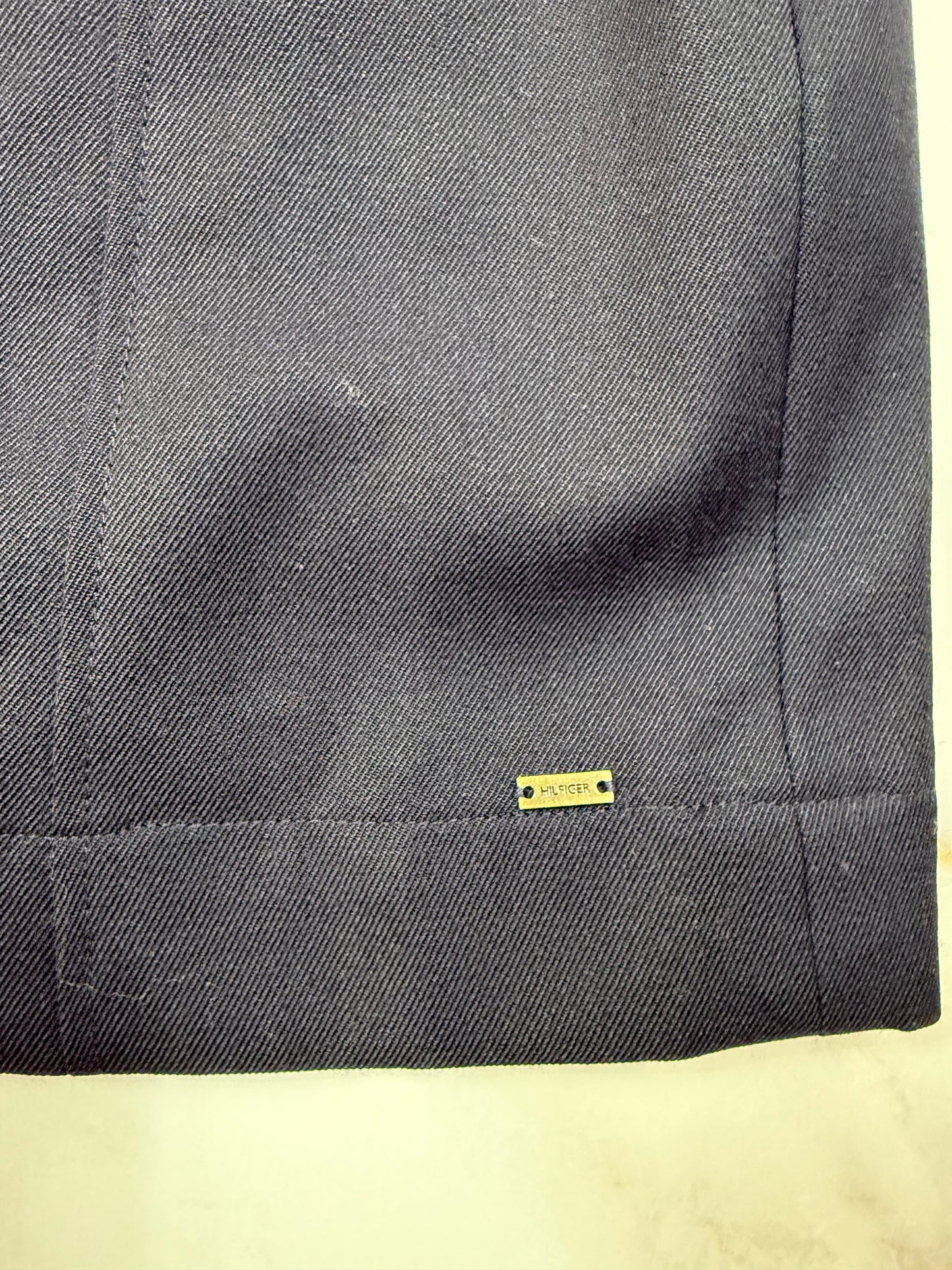 TOMMY HILFIGER|トミーヒルフィガー ノースリーブ ワンピース ネイビー ベルト付き ダブルボタン レディース サイズ4
