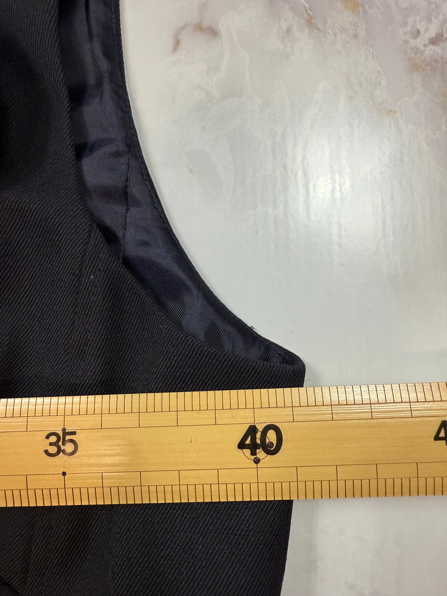 TOMMY HILFIGER|トミーヒルフィガー ノースリーブ ワンピース ネイビー ベルト付き ダブルボタン レディース サイズ4