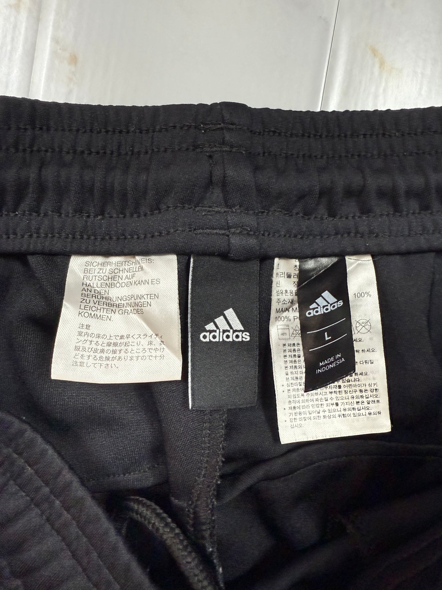 【adidas】アディダス トラックパンツ CLIMALITE ブラック Lサイズ スポーツウェア ジャージ ボトムス