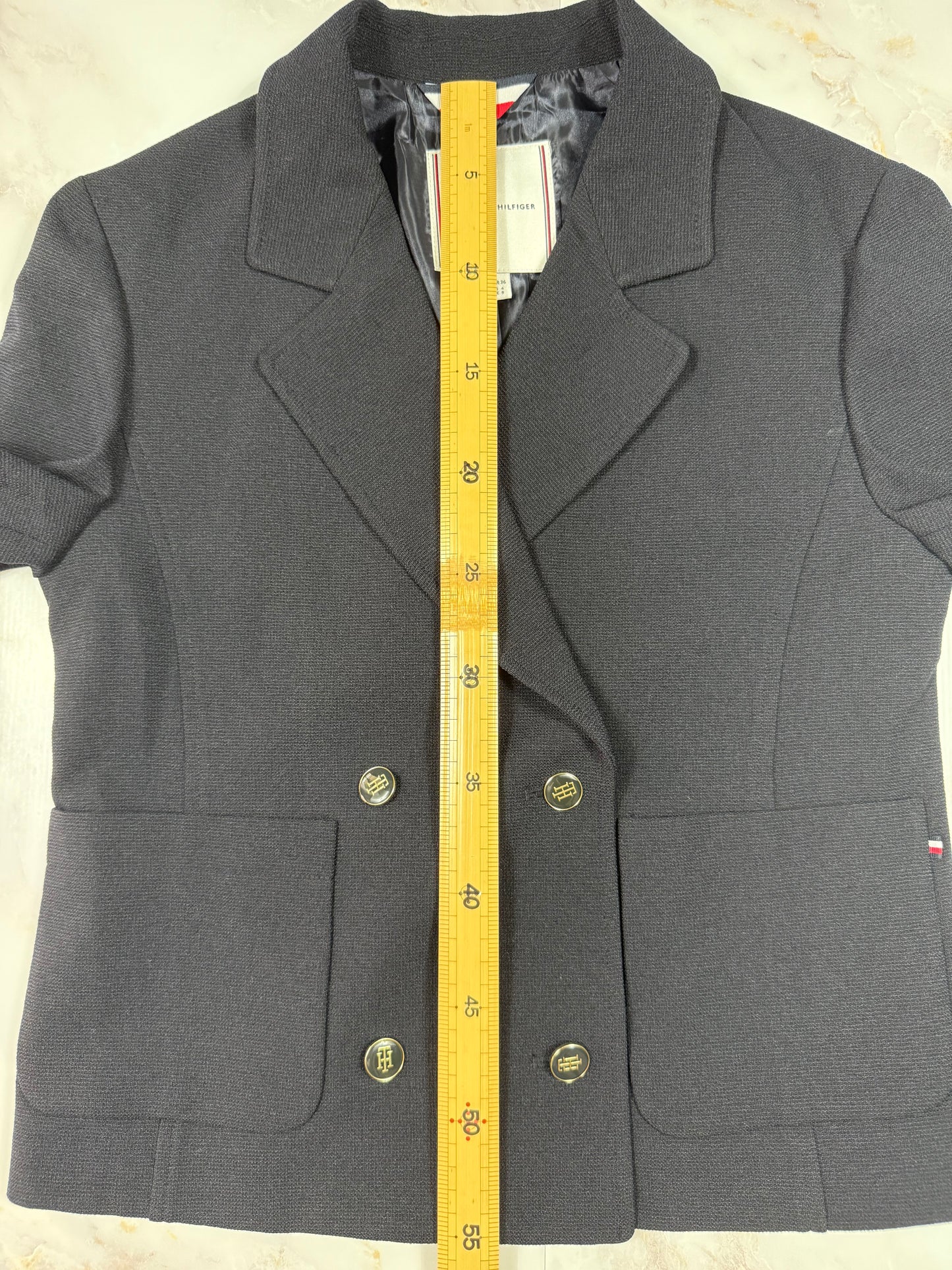 【TOMMY HILFIGER】ダブルブレスト ジャケット ネイビー レディース EUR36(US4/UK8)