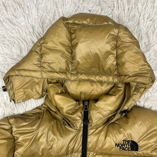THE NORTH FACE レディース ダウンジャケット 700フィル ゴールド Mサイズ フード取り外し可 軽量高保温 PERTEX QUANTUM #31
