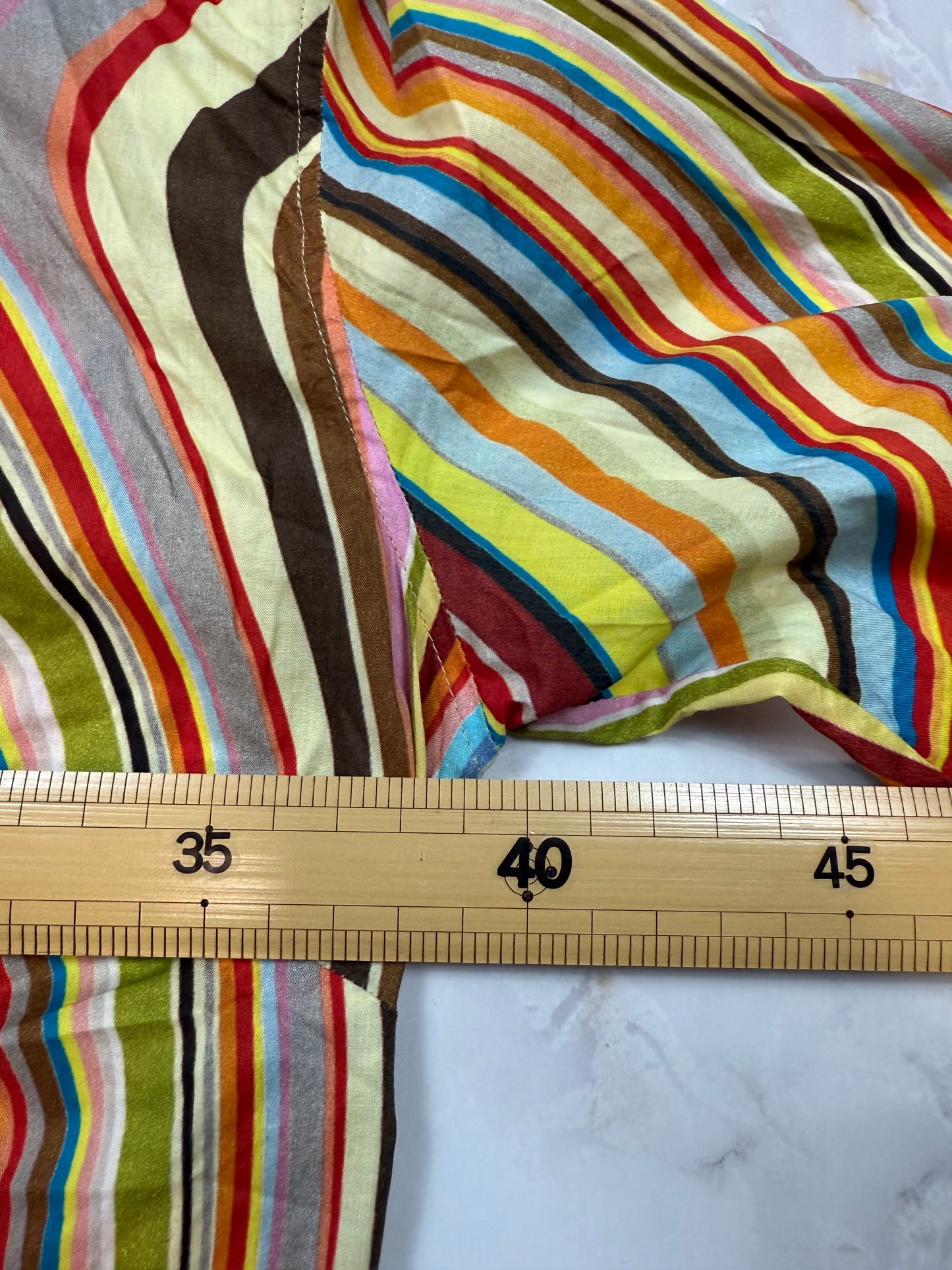Paul Smith BLACK LABEL|マルチカラー ストライプシャツ 長袖 レディース 38サイズ イタリアンコットン