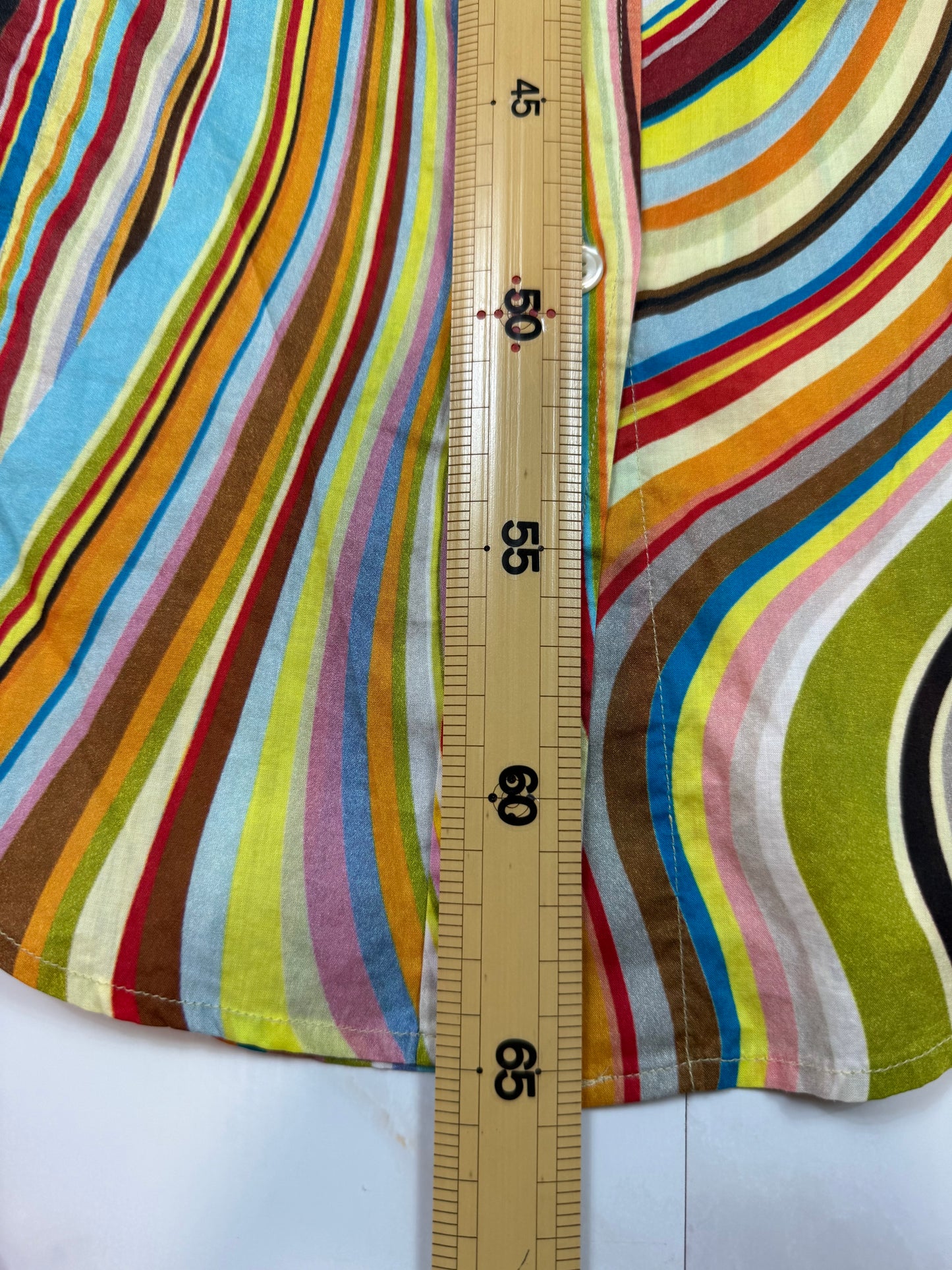 Paul Smith BLACK LABEL|マルチカラー ストライプシャツ 長袖 レディース 38サイズ イタリアンコットン