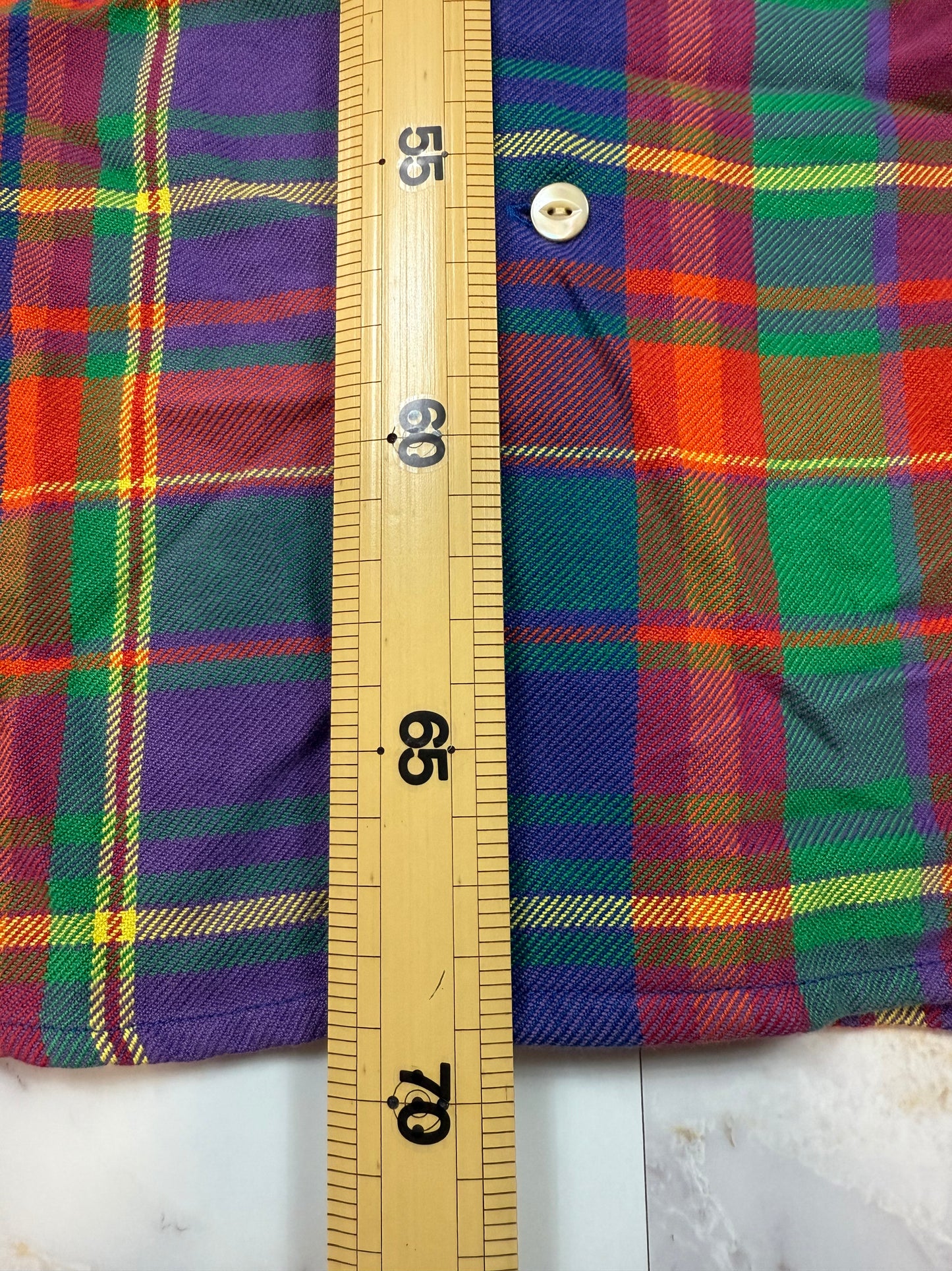 POLO RALPH LAUREN マルチカラー チェックシャツ 長袖 コットン100% エルボーパッチ付き メンズ