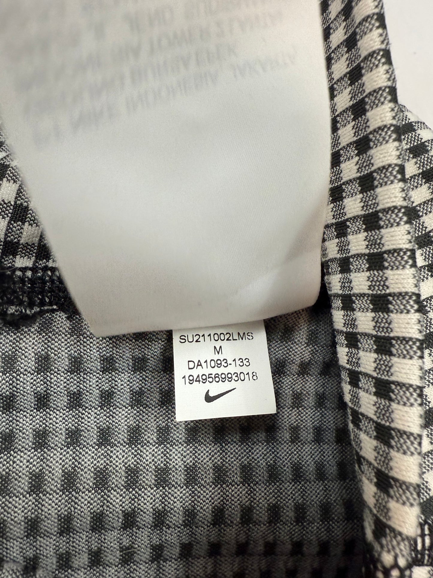 NIKE ナイキ Dri-FIT レギンス チェック柄 ブラックホワイト Mサイズ 吸汗速乾 スポーツウェア ヨガ フィットネス