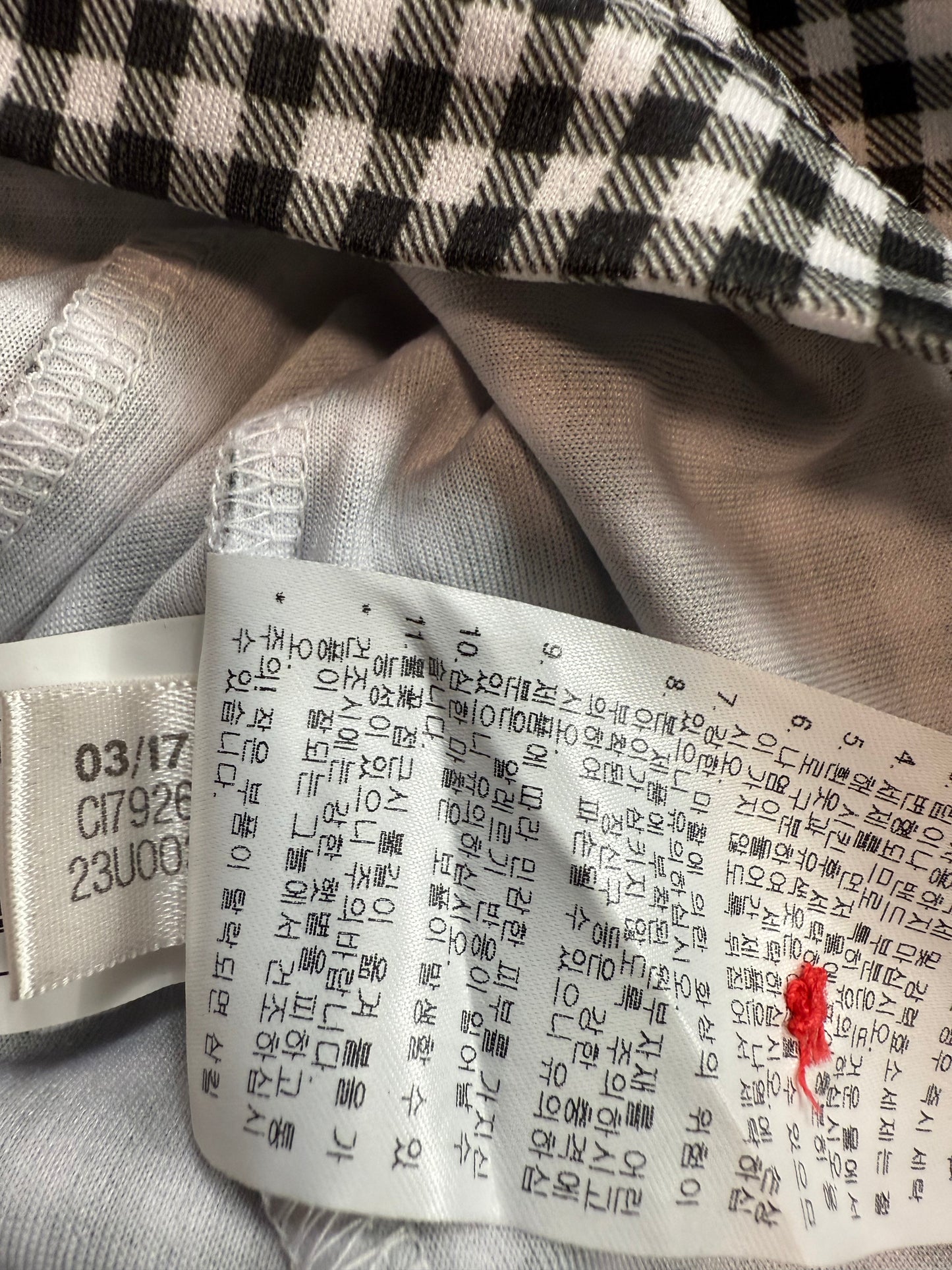 【adidas アディダス】ポロシャツ 半袖シャツ ギンガムチェック柄 ブラック×ホワイト メンズ 100サイズ ポリエステル100%
