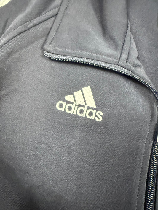 【adidas】アディダス ネイビー トラックジャケット Lサイズ ジップアップ ジャージ 3ストライプ