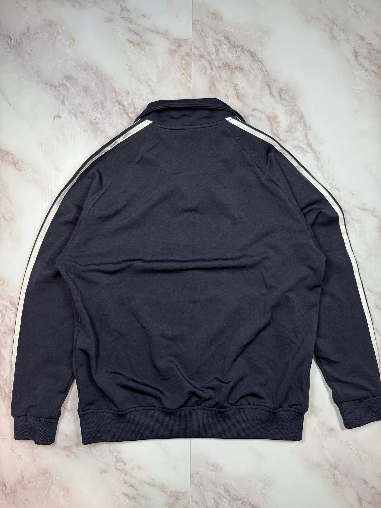 【adidas】アディダス ネイビー トラックジャケット Lサイズ ジップアップ ジャージ 3ストライプ