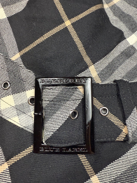 BURBERRY BLUE LABEL チェック柄 ウールワンピース ベルト付き レディース 38 日本製