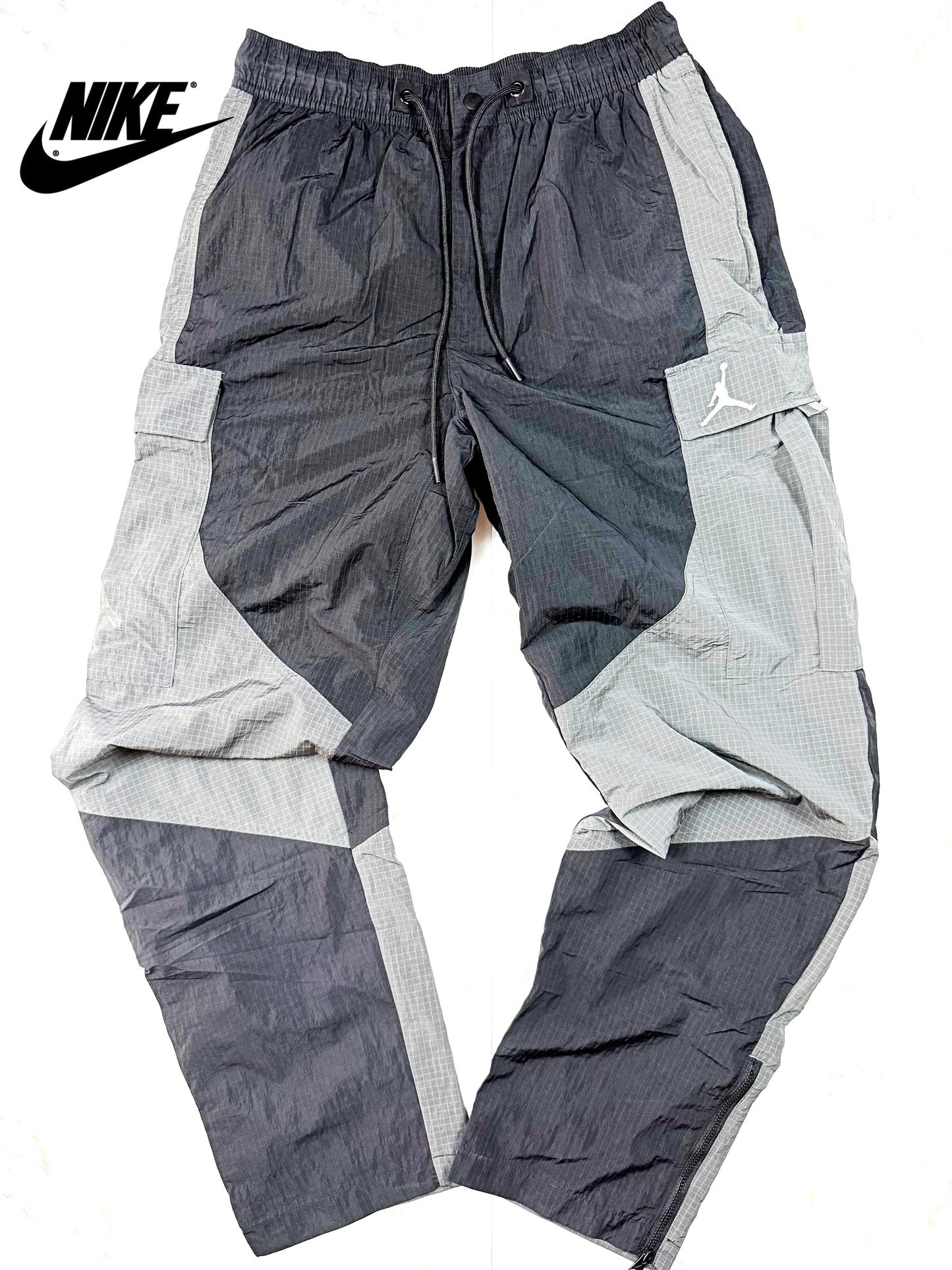 【NIKE JORDAN】23 ENGINEERED カーゴパンツ Lサイズ ブラック×グレー ナイロン イージーパンツ スポーツカジュアル