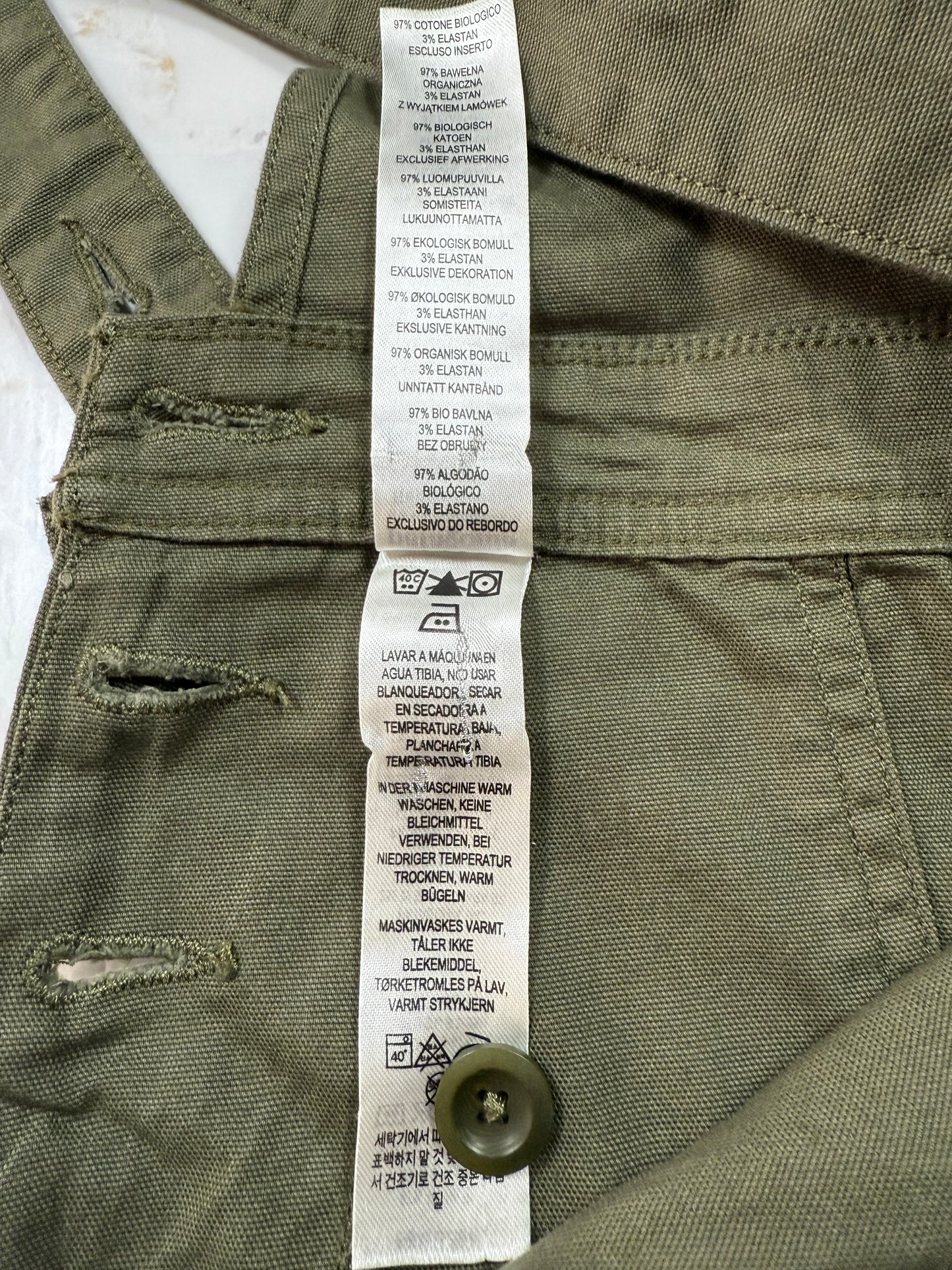 【Patagonia】オーガニックコットン混 オーバーオール レディース つなぎ カーキ系 サイズ4