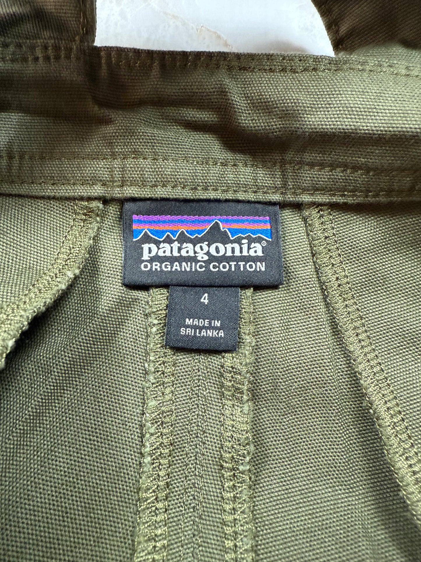 【Patagonia】オーガニックコットン混 オーバーオール レディース つなぎ カーキ系 サイズ4
