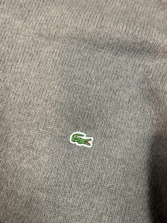 【LACOSTE】ウール混 クルーネックセーター FR4/USMサイズ グレー系 ニットトップス