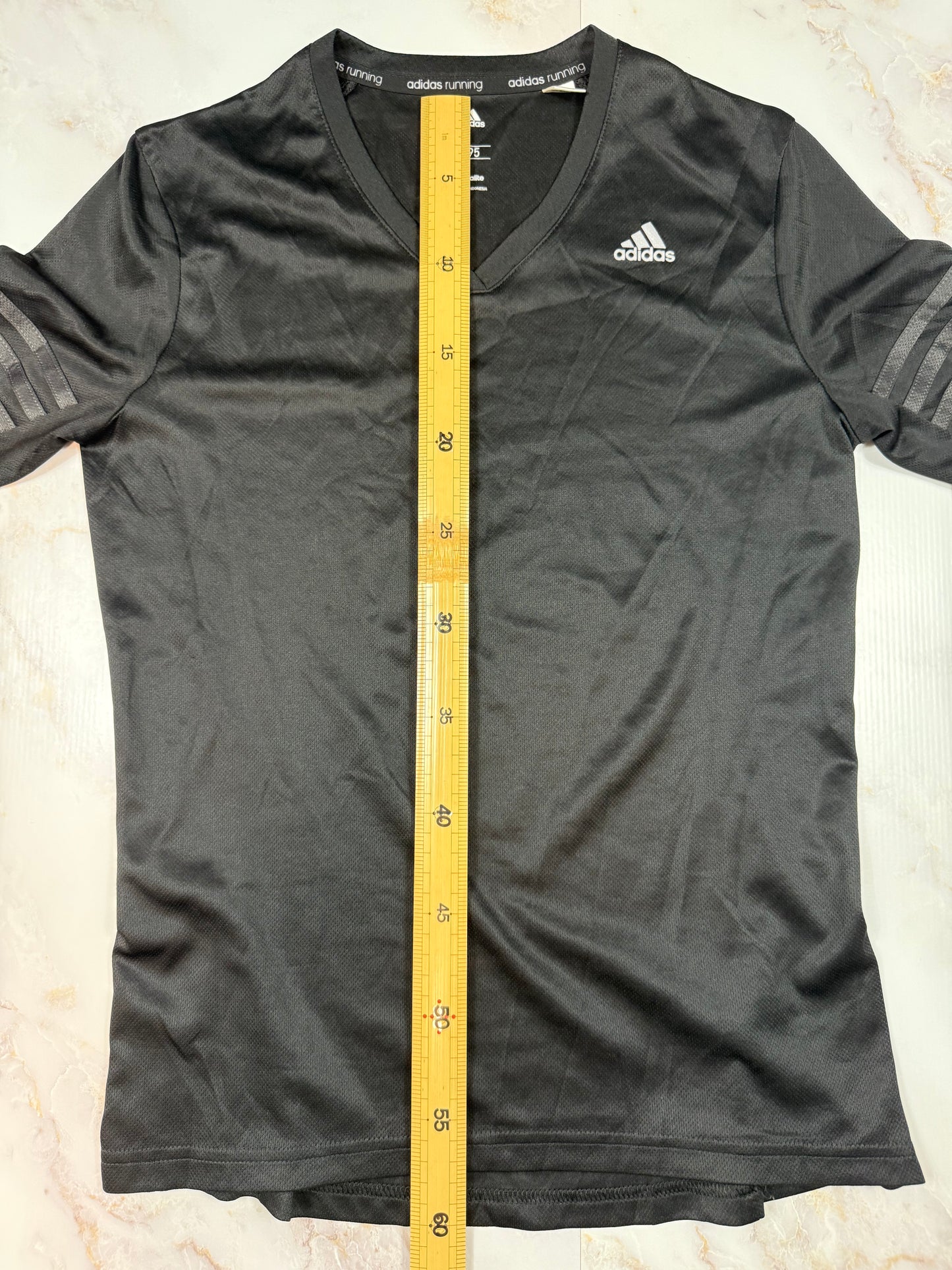 【adidas アディダス】Climalite Response Vネック 長袖ランニングTシャツ ブラック メンズ 95サイズ 吸汗速乾 スポーツウェア