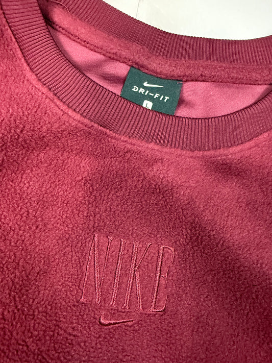 NIKE(ナイキ)Dri-FIT クルーネック スウェット トレーナー ボルドー Lサイズ