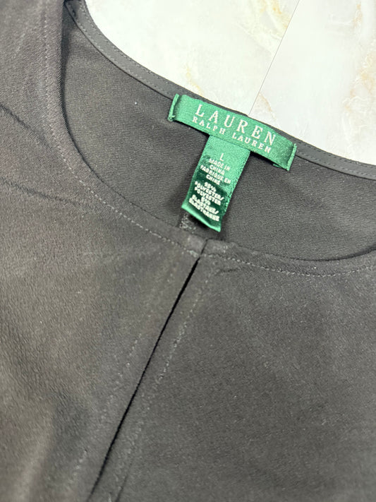 【LAUREN RALPH LAUREN】ブラック 長袖トップス Lサイズ | シンプル&エレガント デイリーからオフィスまで