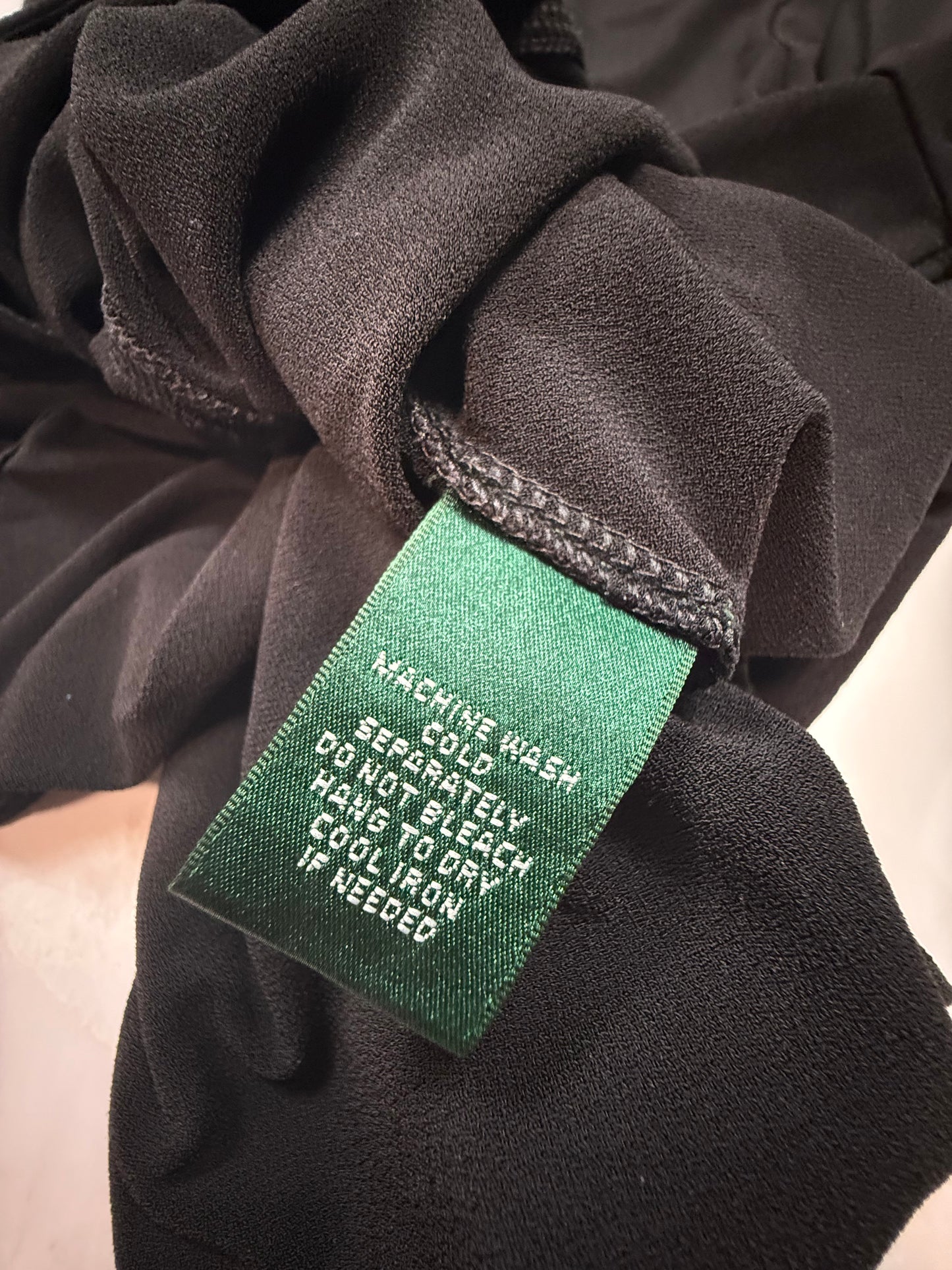 【LAUREN RALPH LAUREN】ブラック 長袖トップス Lサイズ | シンプル&エレガント デイリーからオフィスまで