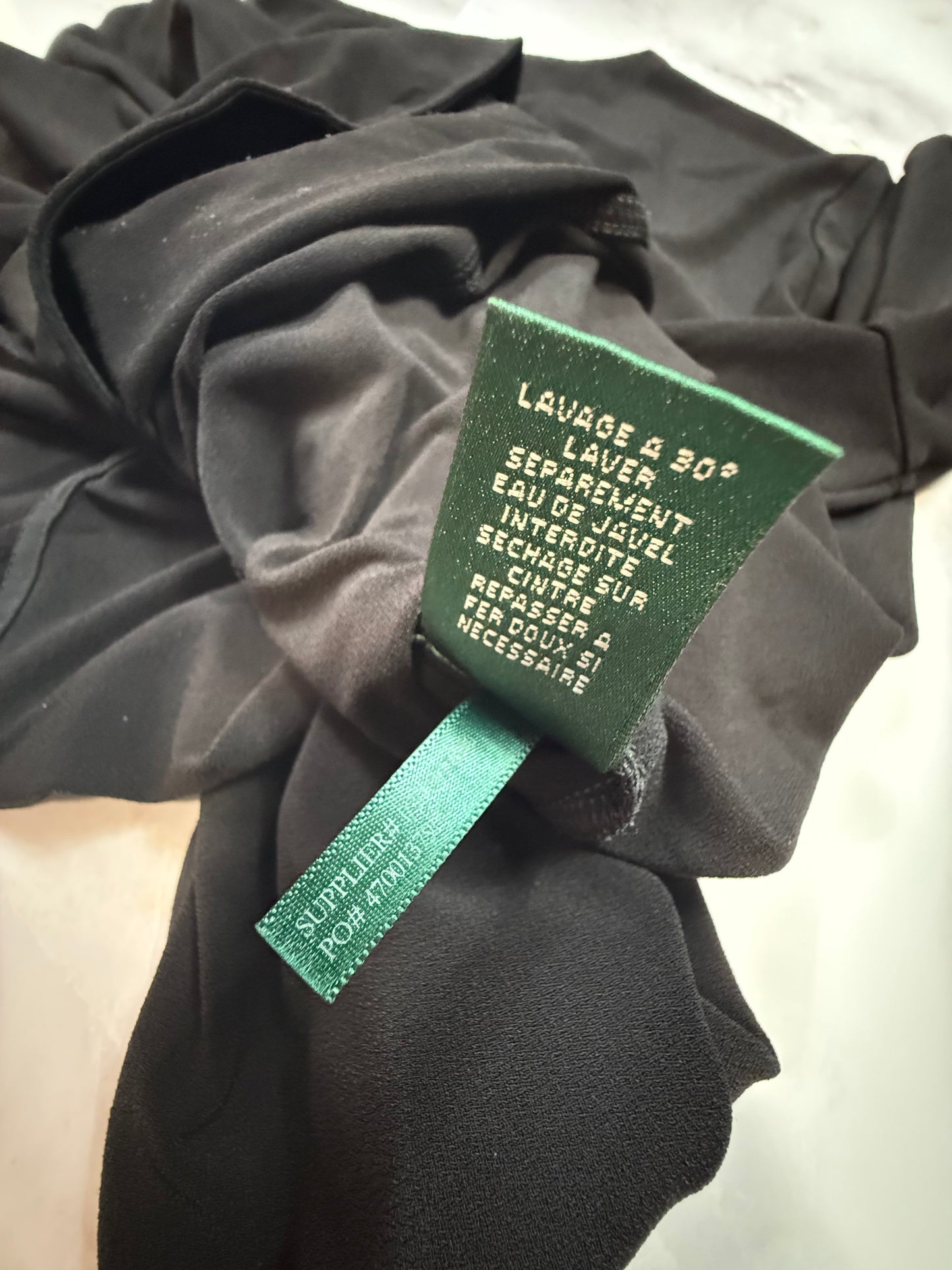 【LAUREN RALPH LAUREN】ブラック 長袖トップス Lサイズ | シンプル&エレガント デイリーからオフィスまで