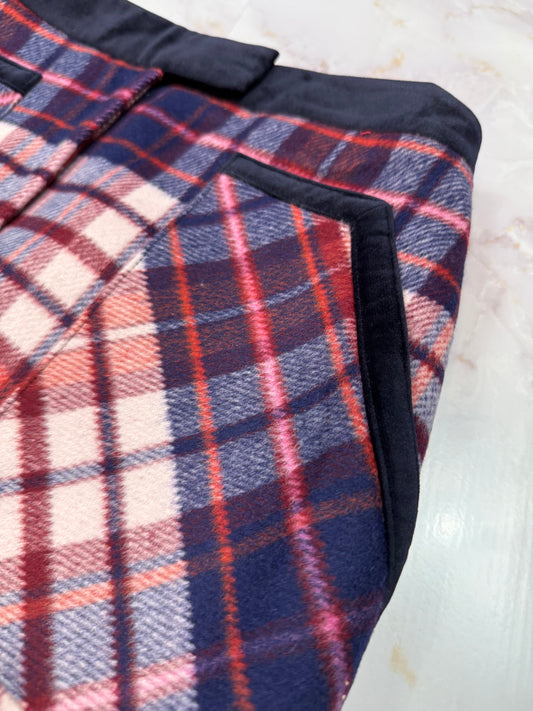 【TOMMY HILFIGER】チェック柄 スカート ウール混 レッド×ネイビー サイズ2 | トミーヒルフィガー レディース 秋冬向け