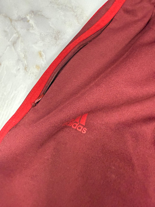 【adidas】ワインレッド ジャージパンツ XL メンズ スリーストライプ トラックパンツ | スポーツ&カジュアルに最適