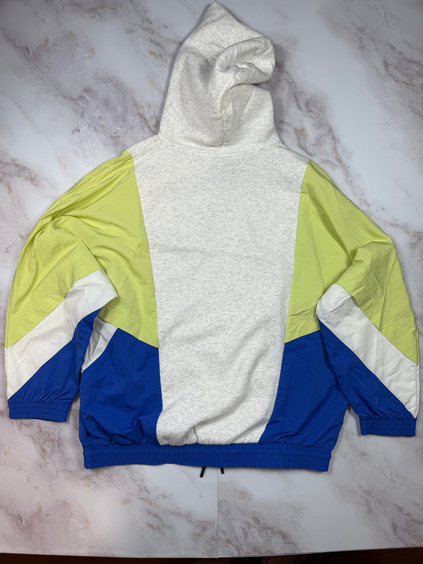 【NIKE】カラーブロック パーカー フーディ Mサイズ | グレー×ブルー×イエロー スポーツウェア