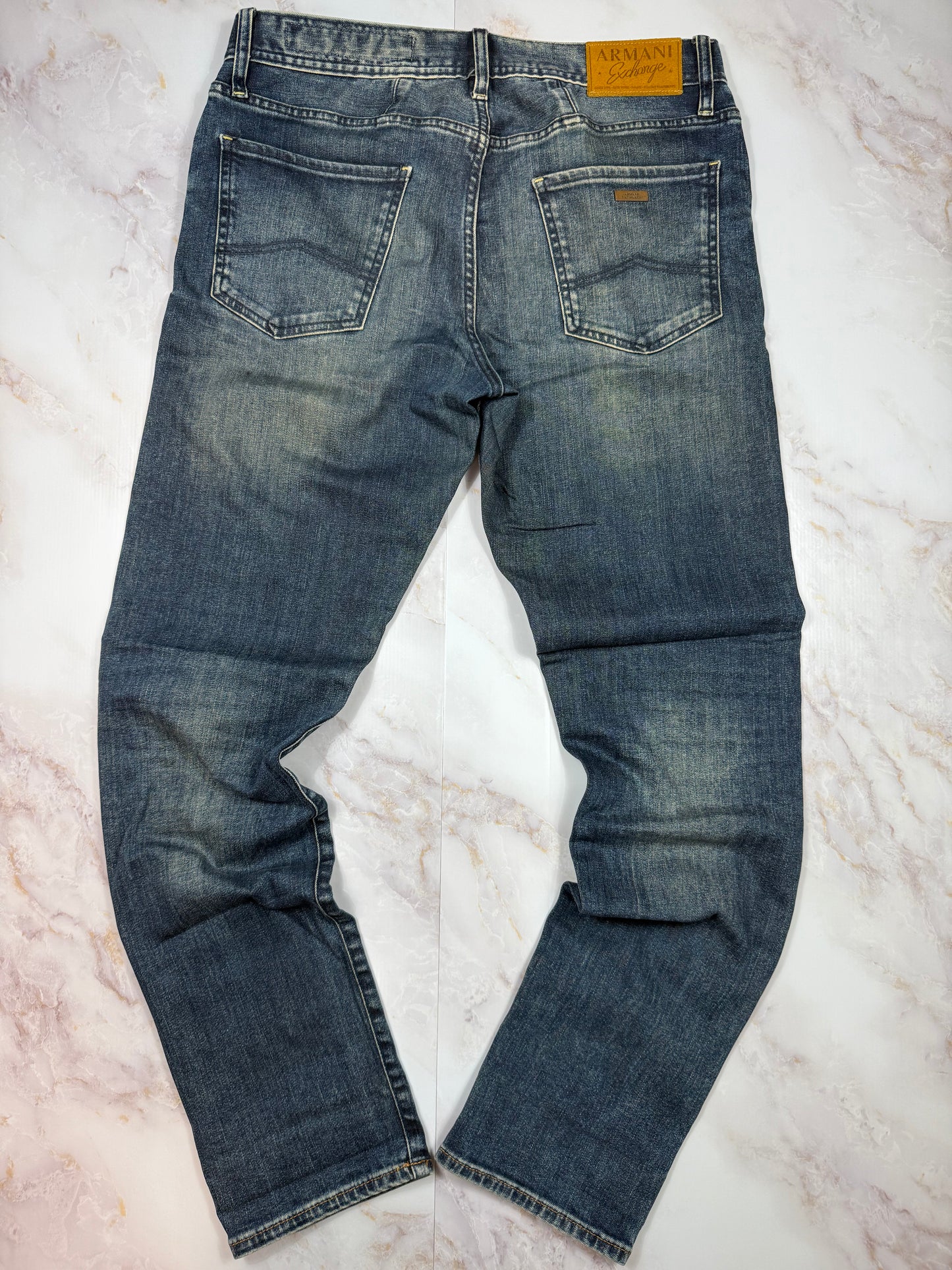 【ARMANI EXCHANGE】J13 スリムフィット デニムパンツ インディゴブルー メンズ W32 | アルマーニエクスチェンジ ジーンズ