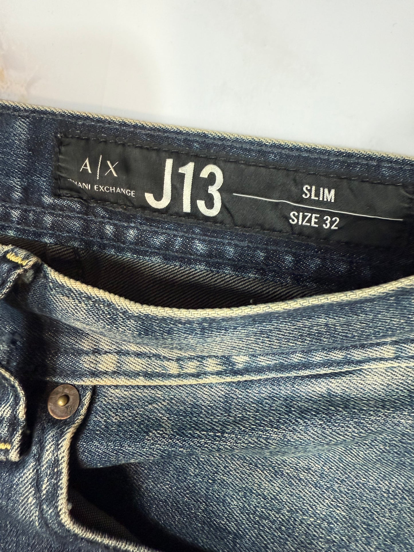 【ARMANI EXCHANGE】J13 スリムフィット デニムパンツ インディゴブルー メンズ W32 | アルマーニエクスチェンジ ジーンズ