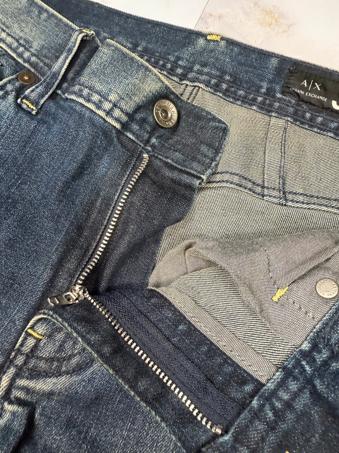 【ARMANI EXCHANGE】J13 スリムフィット デニムパンツ インディゴブルー メンズ W32 | アルマーニエクスチェンジ ジーンズ