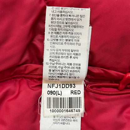 THE NORTH FACE（ザ・ノースフェイス）700フィル HYVENT ダウンジャケット レッド×ブラック レディースL（90）#44