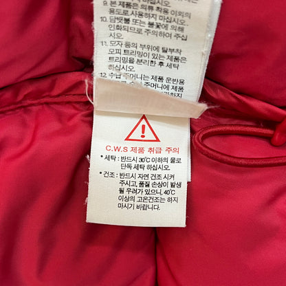 THE NORTH FACE（ザ・ノースフェイス）700フィル HYVENT ダウンジャケット レッド×ブラック レディースL（90）#44