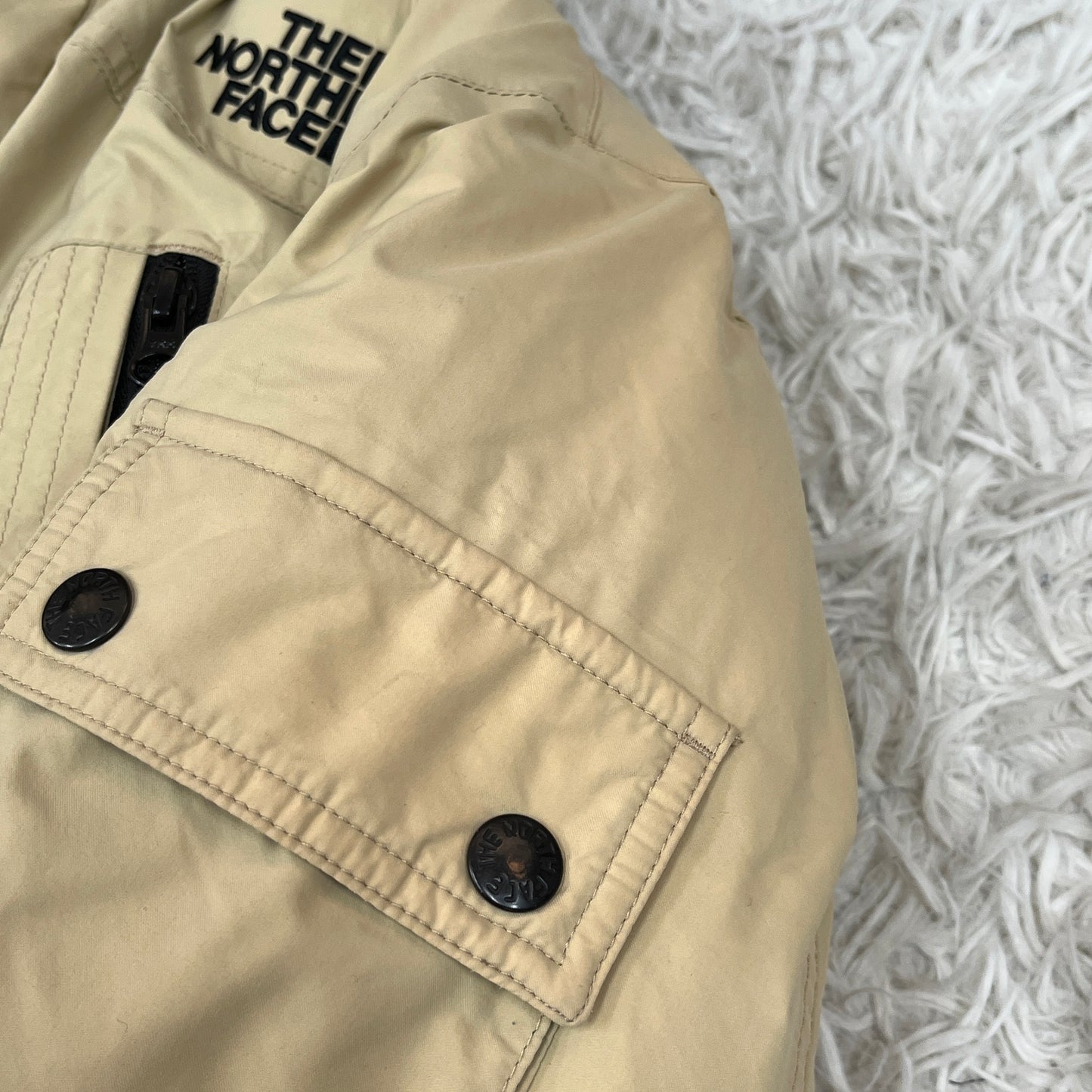 THE NORTH FACE WHITE LABEL ドライベント ダウンジャケット ベージュ メンズ 85（S）#49