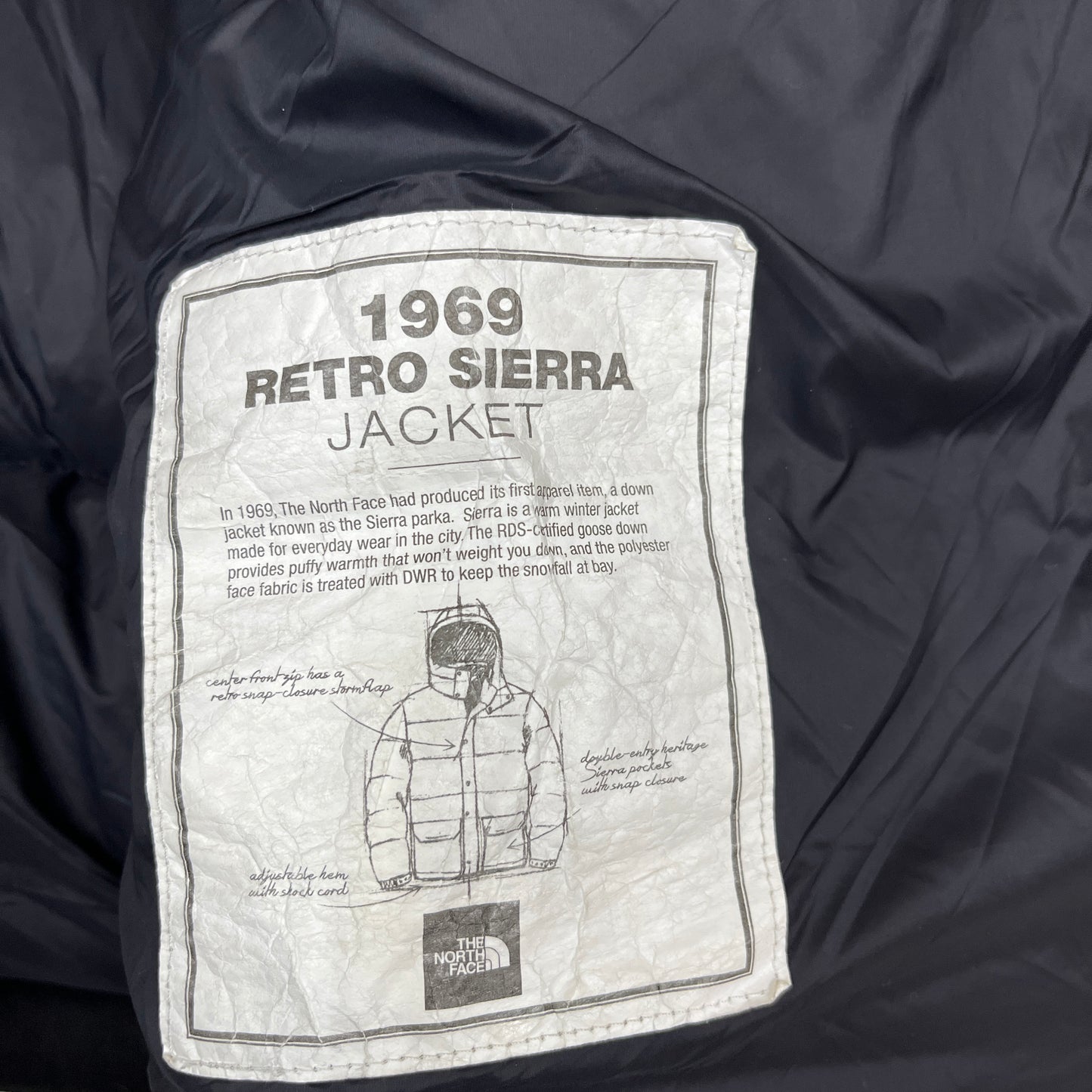 THE NORTH FACE（ザ・ノース・フェイス）1969 レトロ シエラ ジャケット メンズ L ブラック RDS認証ダウン #51