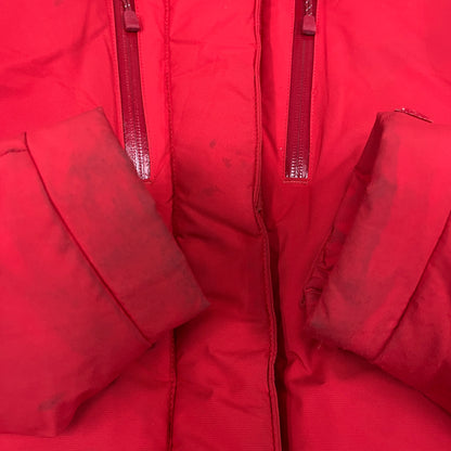 THE NORTH FACE（ザ・ノース・フェイス）HyVent ダウンジャケット レディースL レッド ファー付き 撥水仕様 #52